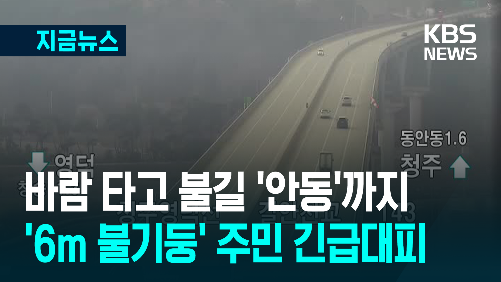 의성 산불 ‘안동’까지 번졌다…강풍에 주민 대피령도