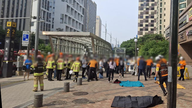 서울 5호선 지하철 방화 추정 화재…용의자 현행범<br> 체포