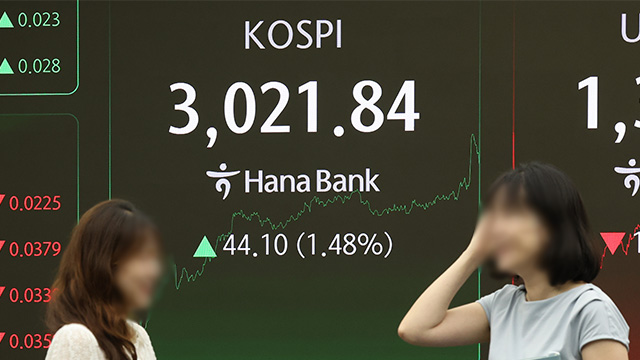 코스피, 3년 6개월 만에 3,000 넘어 마감