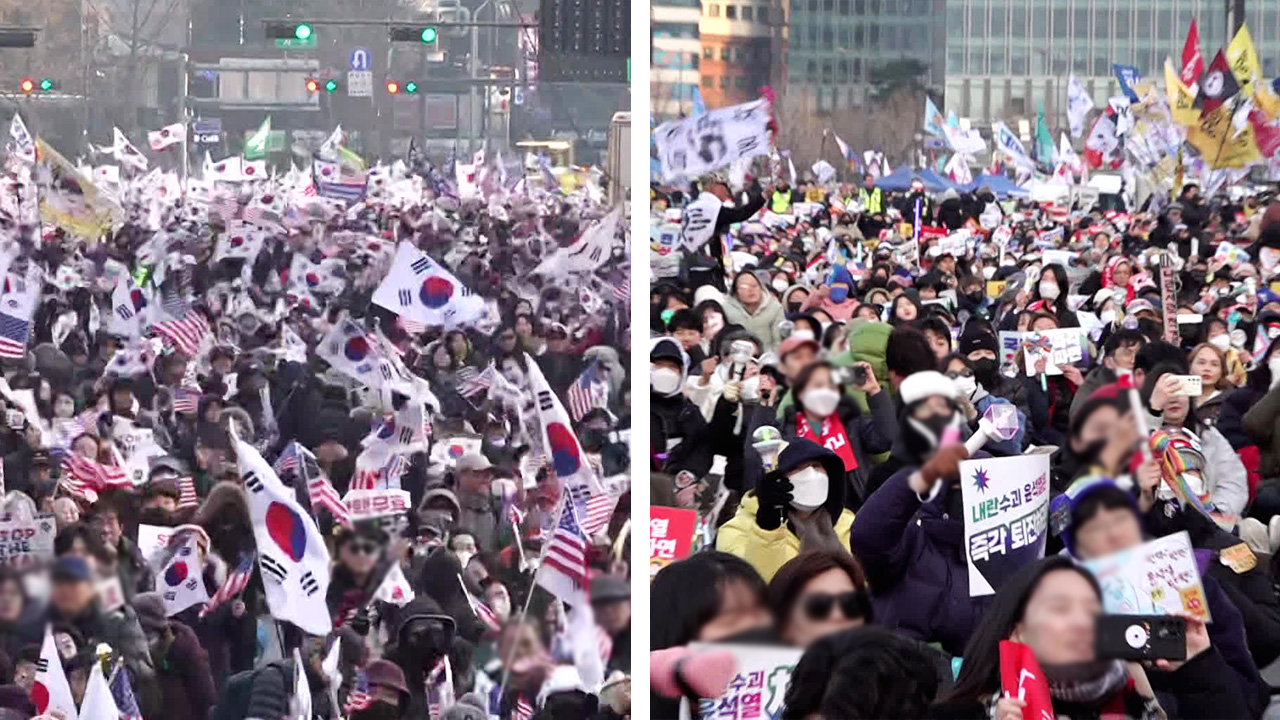 주말 곳곳 탄핵 찬반 집회…“석방” vs “파면”